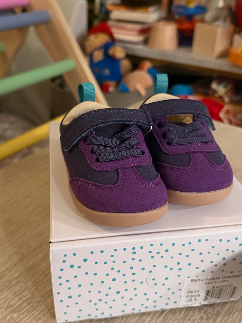 Ten Little Retro Suede Purple Sneakers size 4. Brand new in box.